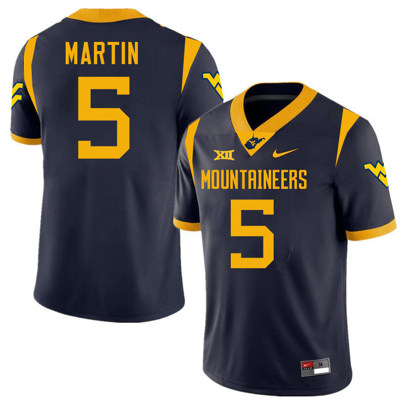 Sean Martin WVU Jersey,West Virginia Mountaineers #5 Sean Martin Jersey Youth College-Navy